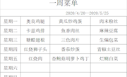 第四周菜单