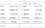 第七周菜单
